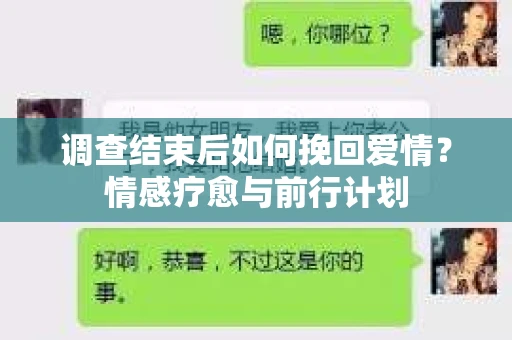 调查结束后如何挽回爱情？情感疗愈与前行计划