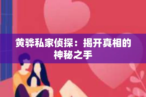 黄骅私家侦探：揭开真相的神秘之手