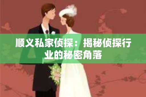 顺义私家侦探：揭秘侦探行业的秘密角落