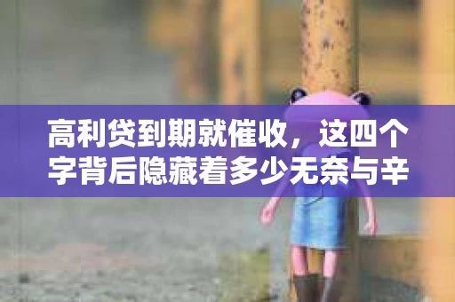 高利贷到期就催收，这四个字背后隐藏着多少无奈与辛酸。在这个充满诱惑与陷阱的金融世界里，我们该如何保护自己，避免陷入高利贷的泥潭？今天，就让我们一起来揭开高利贷到期催收的神秘面纱。