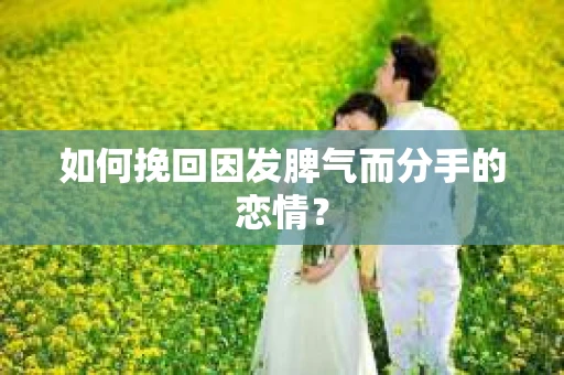 如何挽回因发脾气而分手的恋情？