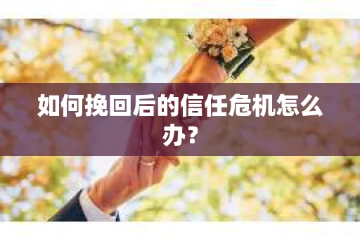 如何挽回后的信任危机怎么办？