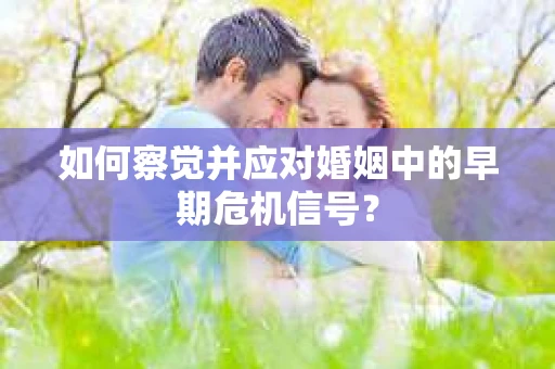 如何察觉并应对婚姻中的早期危机信号？
